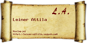 Leiner Attila névjegykártya