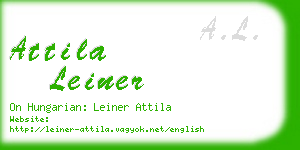 attila leiner business card